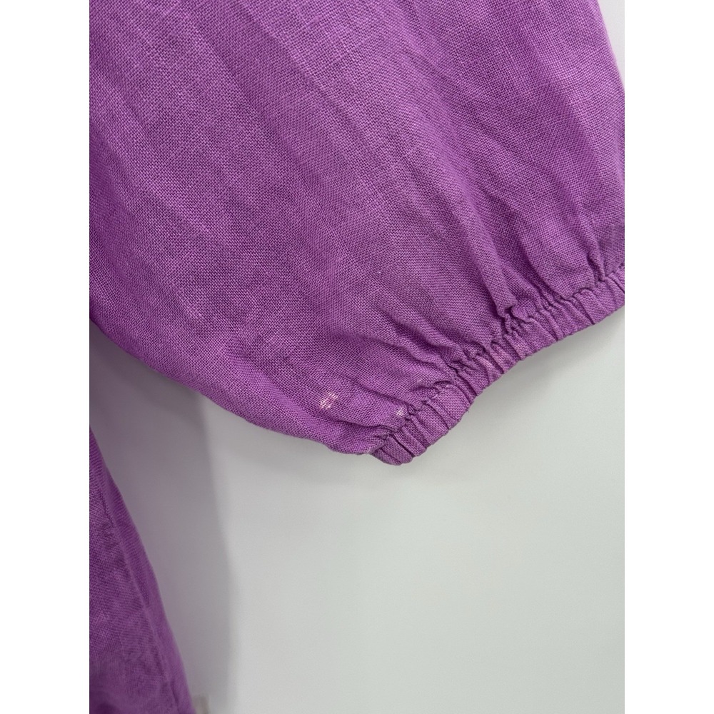 Terzo Millennio Made in Italy 100% Linen Top Pink Coastal Lagenlook - Picture 4 of 10